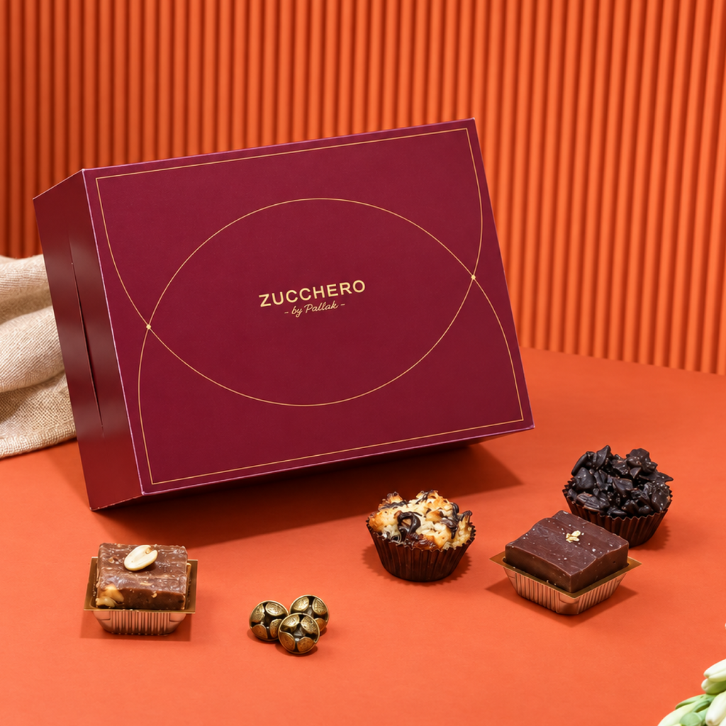 The burgundy box